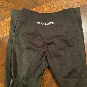 Dark Green Alphalete Amplify Leggings XS